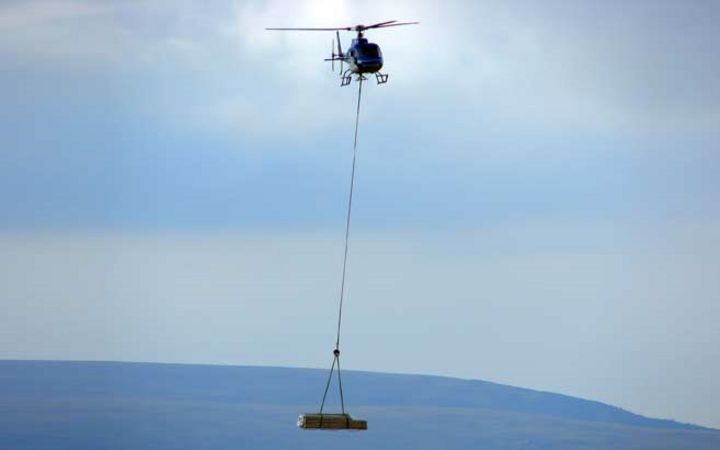 Ankündigung Helikopterflüge infolge Erstellung Steinschlagschutznetz am Geissberg