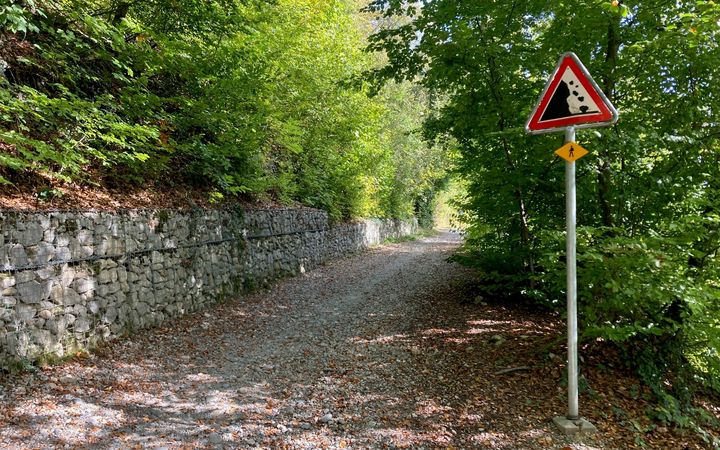 Baubeginn Steinschlagschutznetz am Geissberg